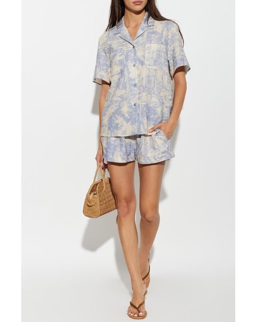 Off-White c/o Virgil Abloh Purple Printed Shorts
