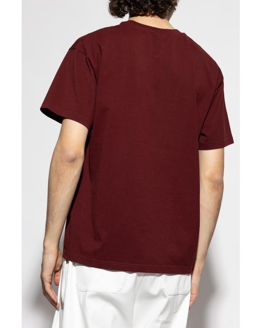 Givenchy Red T-Shirt With Logo Patch for men