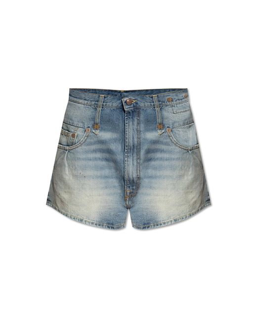 R13 Blue Denim Shorts,
