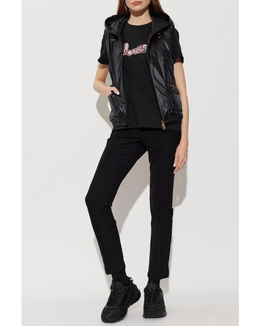Moncler Black Quilted Vest 'Lansette'