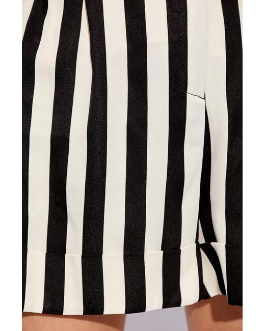 Moschino Black Striped Shorts,