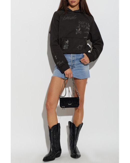 Zadig & Voltaire Black 'Georgy' Hooded Sweatshirt