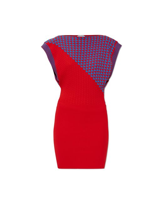 Versace Red Sleeveless Dress