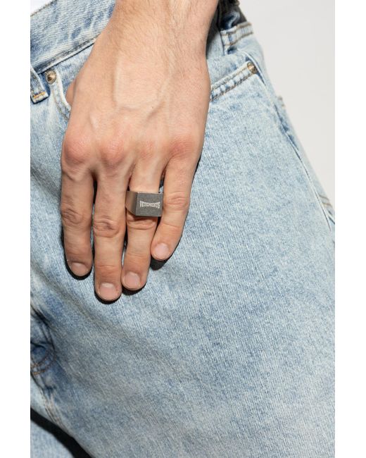 Vetements White Ring With Logo