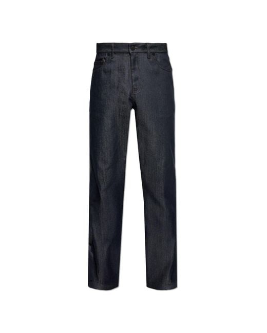 Moncler Blue Tapered Leg Jeans for men