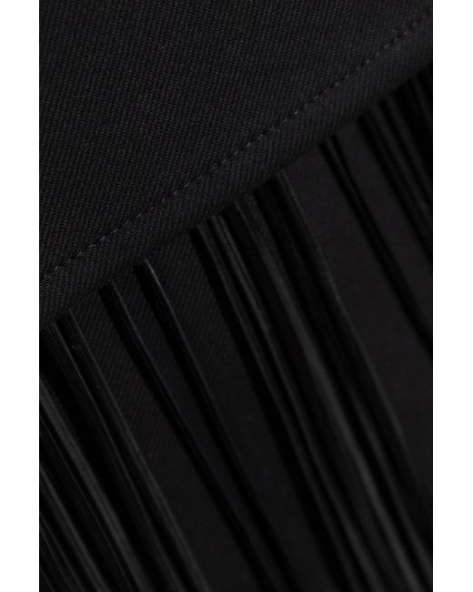 Sportmax Black "Soraia" Top With Fringes