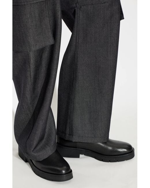 Ferragamo Black Leather Chelsea Boots 'Mohave'