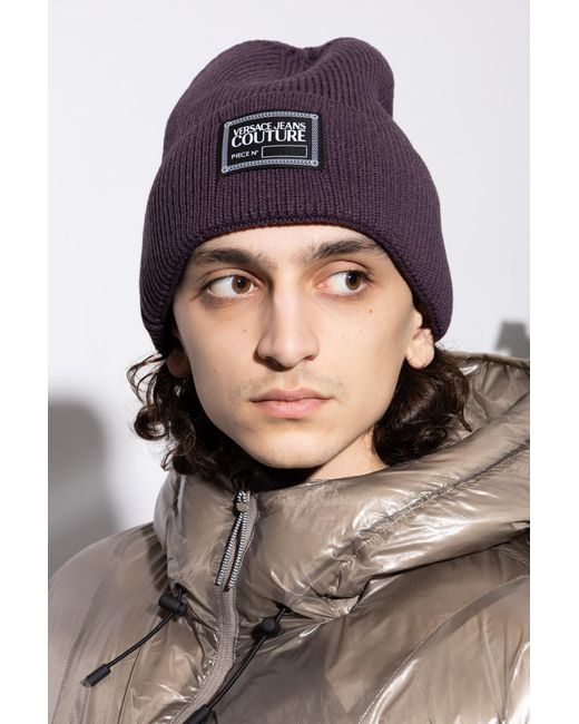 Versace Jeans Couture Purple Cap With Logo Patch for men