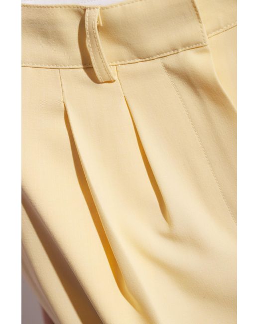 Herskind Natural 'rupert' Pleat-front Trousers,