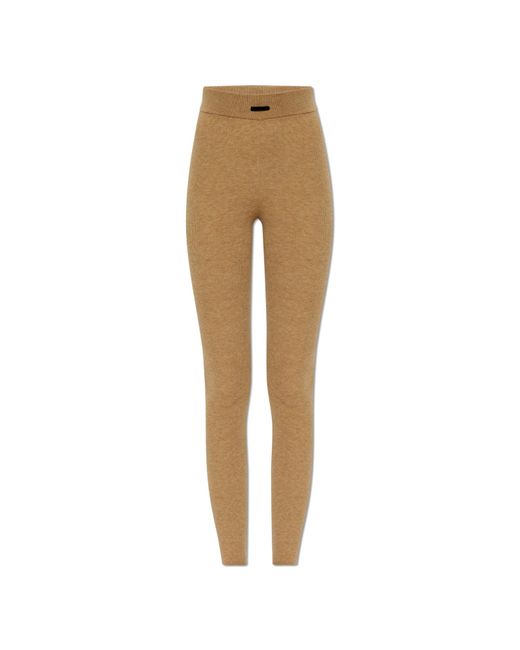 Fear Of God Natural Leggings With Logo Patch