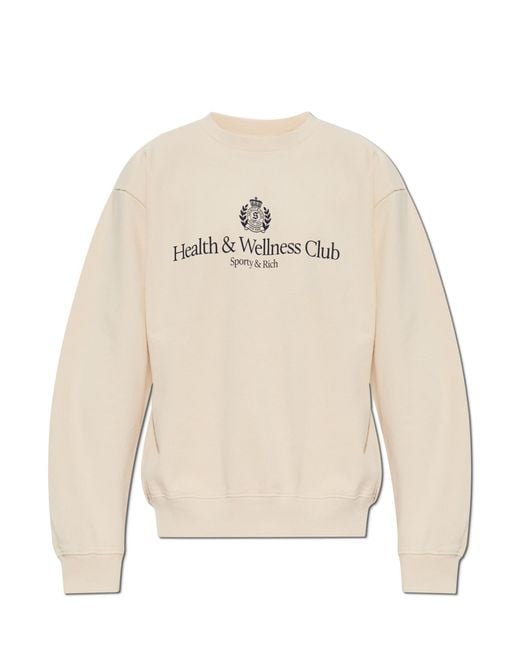 Sporty & Rich Natural Sweatshirt From The Preppy Collection