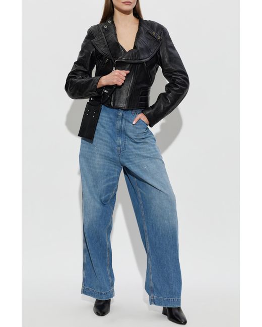 Maison Margiela Black Leather Jacket