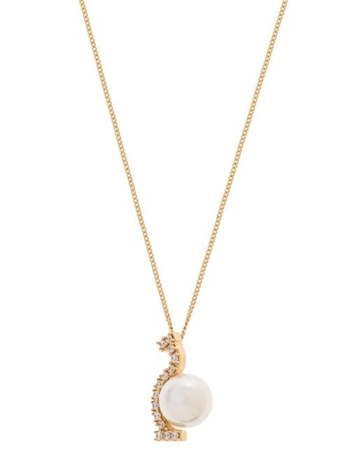 Ferragamo White Necklace With A Logo-Shaped Pendant