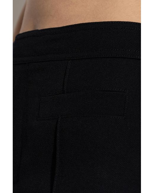 Chloé Black Wool Pleated Trousers