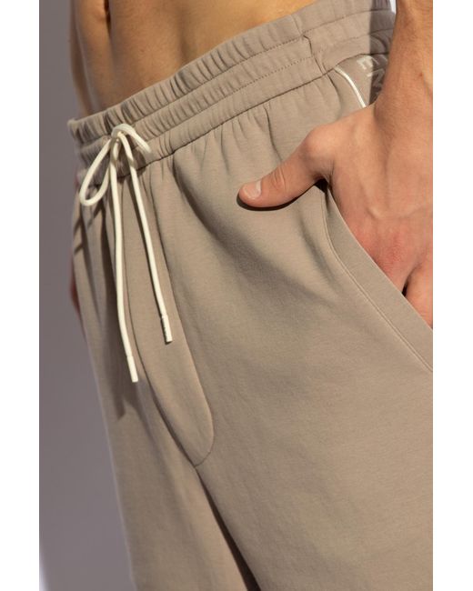 Emporio Armani Natural Cotton Shorts With Logo, for men