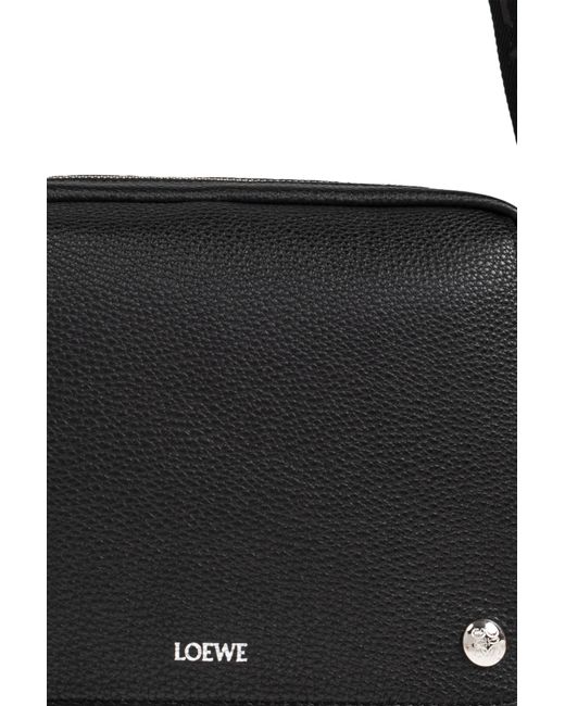 Loewe Gray Shoulder Bag "Pebble Medium" for men