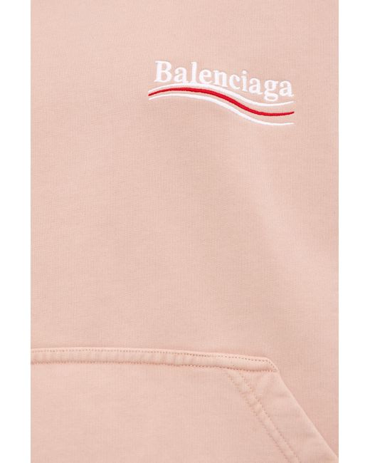 Balenciaga Pink Hoodie With Logo,