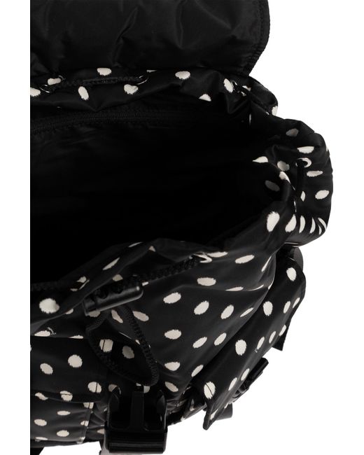Ganni Black Polka Dot Pattern Backpack