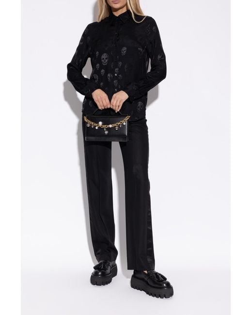 McQueen Black Loafers On A Platform