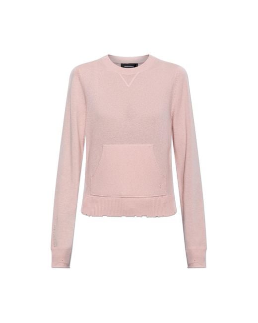 DSquared² Pink Sweater With Pocket
