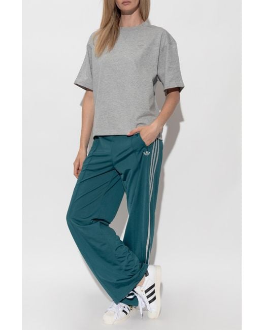 Adidas Originals Green Wide-Leg Sweatpants