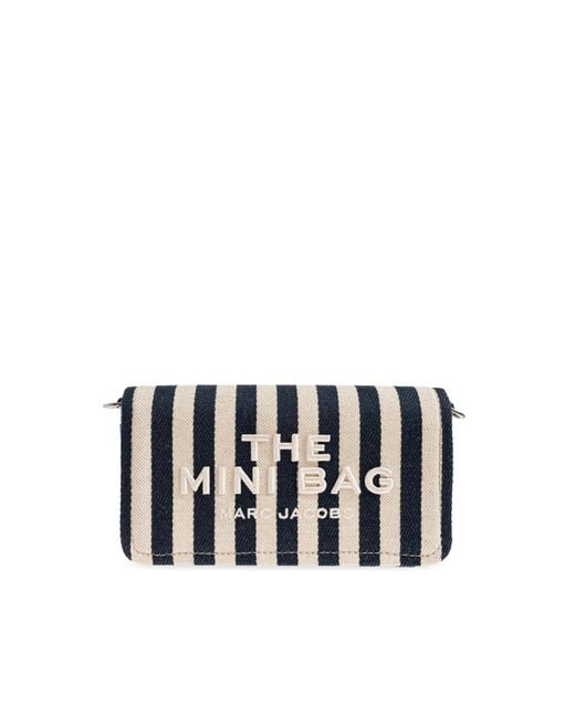Marc Jacobs White Shoulder Bag With Striped Pattern