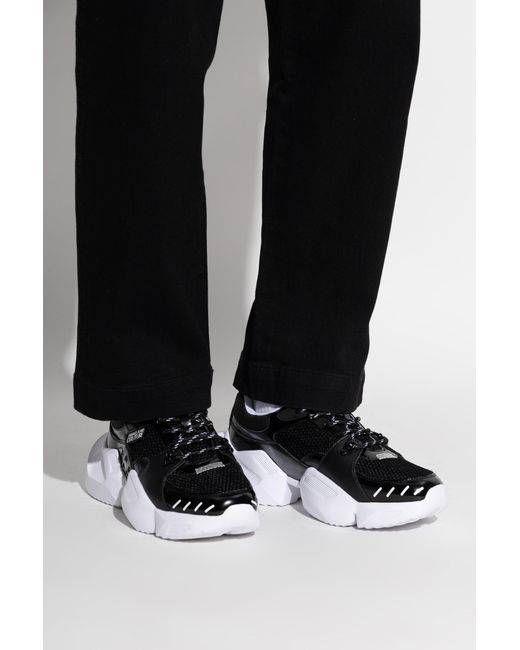 Versace Jeans Couture Black Sports Shoes With Logo for men
