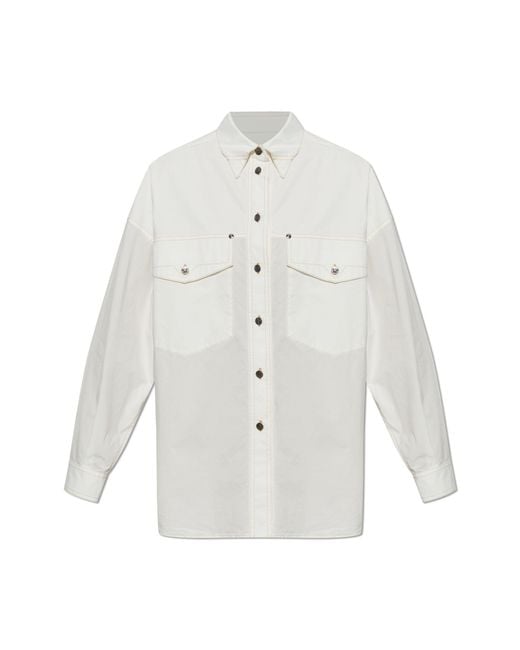 Versace White Loose-Fit Shirt