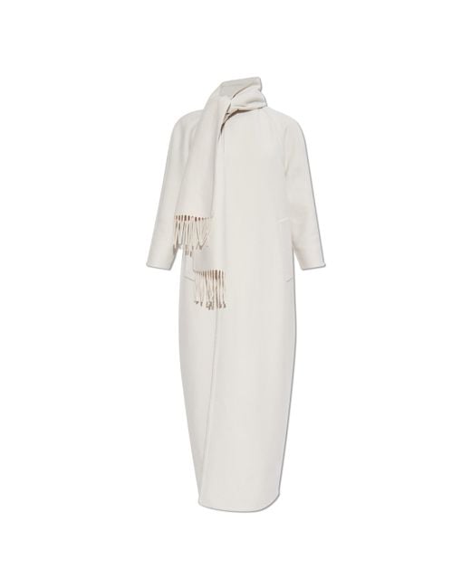 Balenciaga White Cashmere Coat