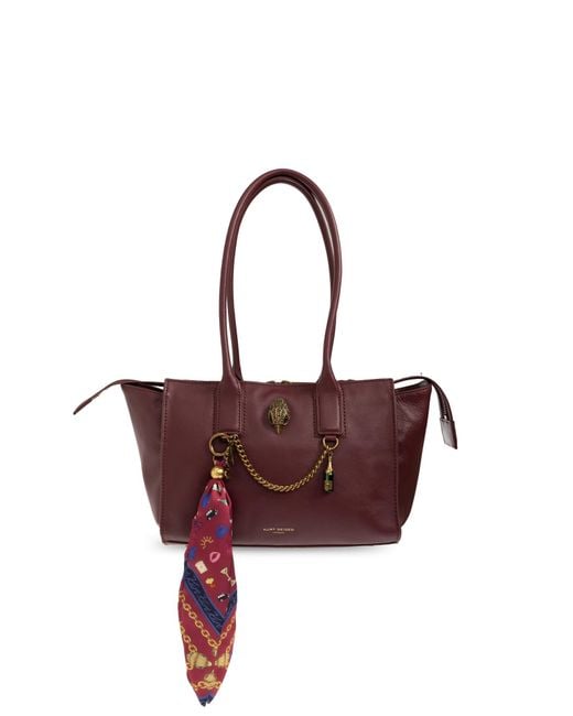 Kurt Geiger Purple 'Sloane Small' Shopper Bag