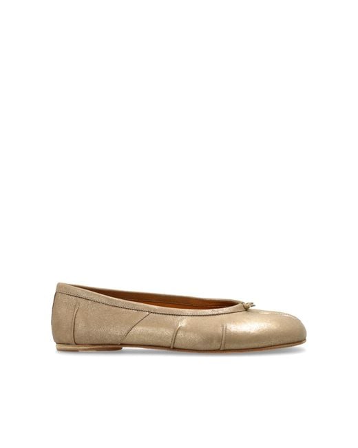 Maison Margiela Metallic Tabi Cut Ballerinas