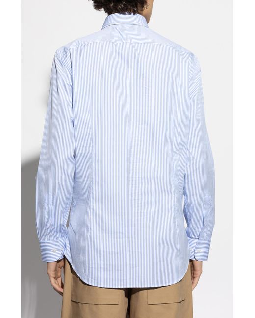 Etro Blue Shirt With Stripe Pattern for men