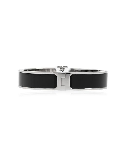 Tory Burch Women's Black Brass Bracelet With Logo