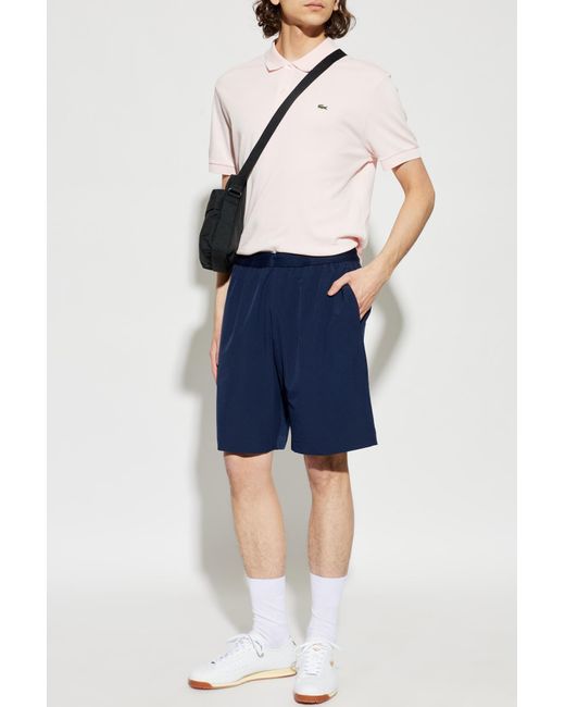 Lacoste Pink Polo With Logo Patch for men