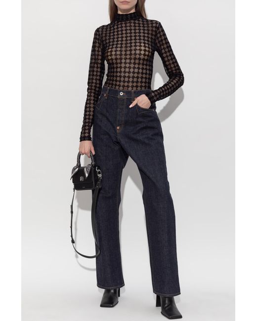 Amiri Black Transparent Top
