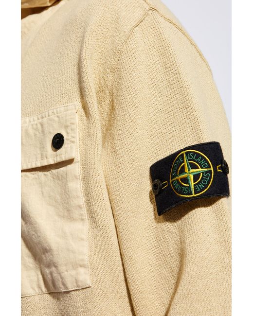 Stone Island Natural Hoodie for men