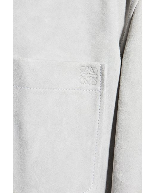 Loewe Gray Leather Jacket for men
