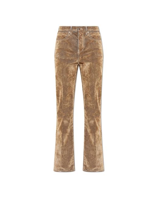 Amiri Natural Jeans With A Velvet Finish for men
