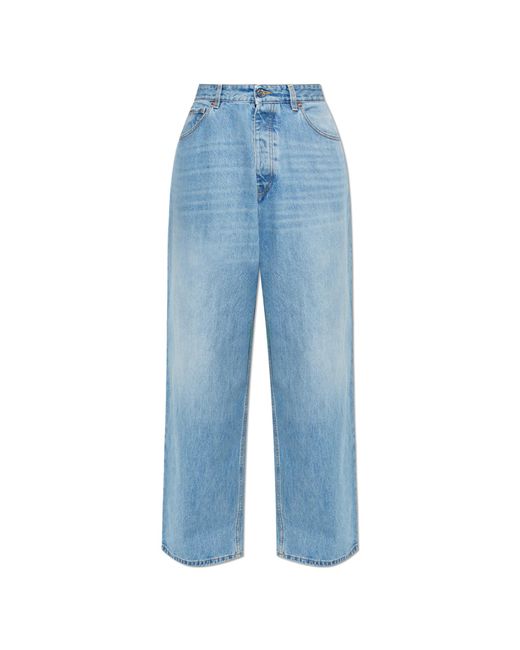 Vetements Blue Jeans With Logo for men