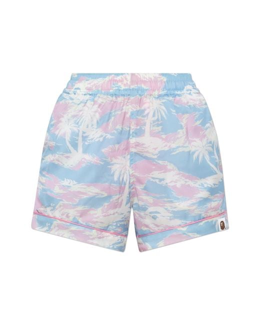 A Bathing Ape Blue Swim Shorts