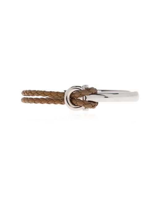 Ferragamo Metallic Bracelet With Logo for men