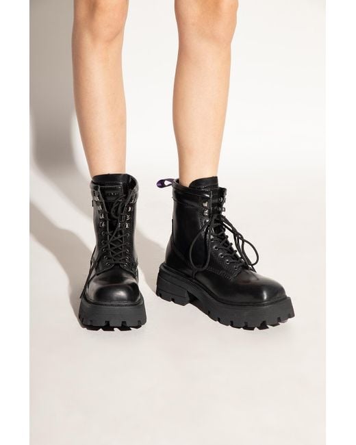 Eytys 'michigan' Leather Combat Boots in Black | Lyst