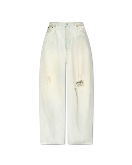 Acne White Baloon Jeans