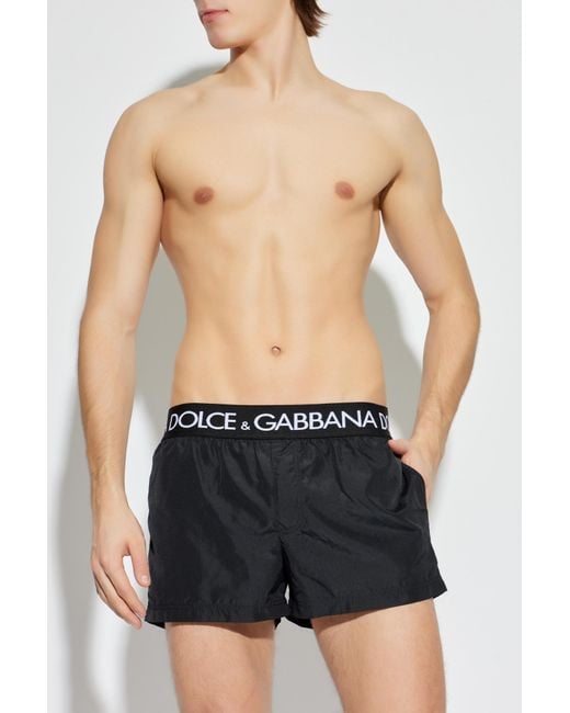 Dolce & Gabbana Black Swim Shorts for men