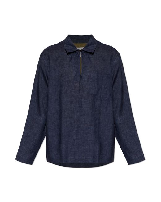 Paul Smith Blue Linen Shirt for men