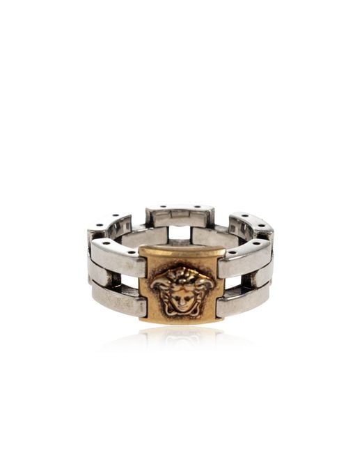 Versace Metallic Medusa Head Ring