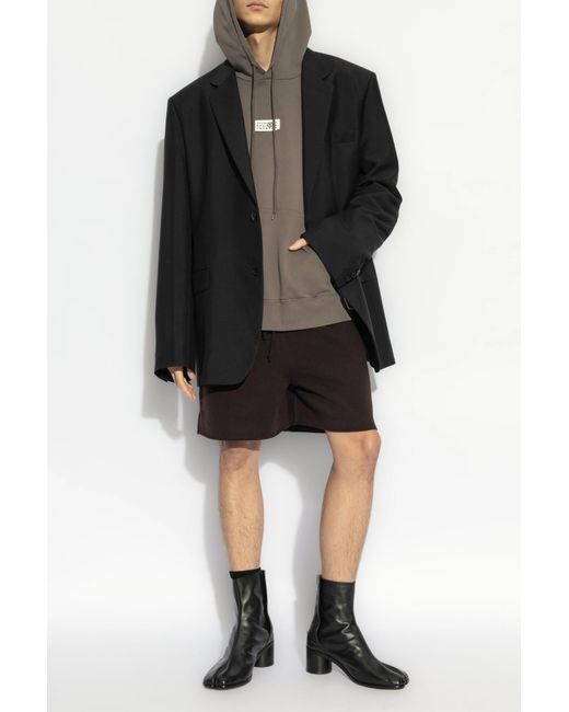 Maison Margiela Black Wool Blazer With Open Lapels for men