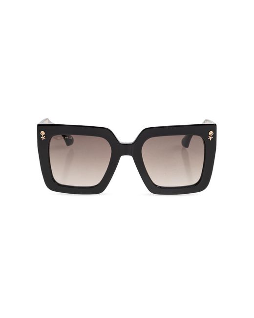 Etro Black "Color Stripes" Sunglasses