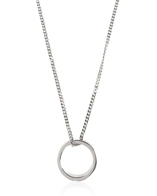 MM6 by Maison Margiela Metallic Necklace With Pendant