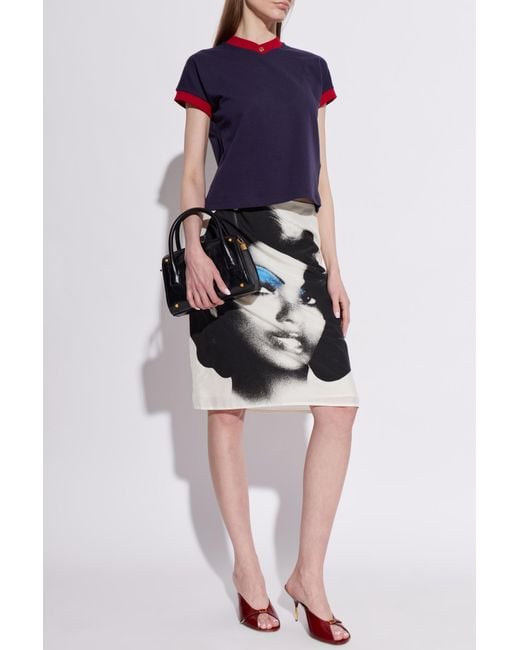 Versace Blue V-Neck T-Shirt